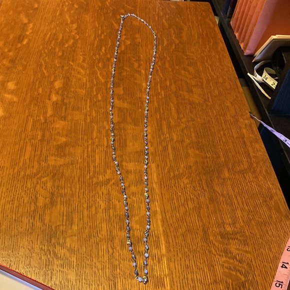 Blue Beaded Necklace - 11” when doubled / 23” Long Closed / 45” Total Length - Picture 7 of 11